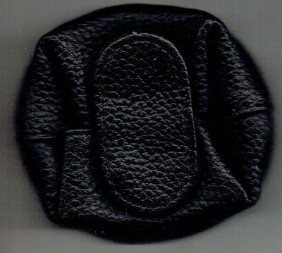 Porte-Monnaie "Rond", Croute de Cuir Vachette, Couleur Noir, le Rond Fourre-Tout, Petit mais Nombreuse Pièces et Billets.