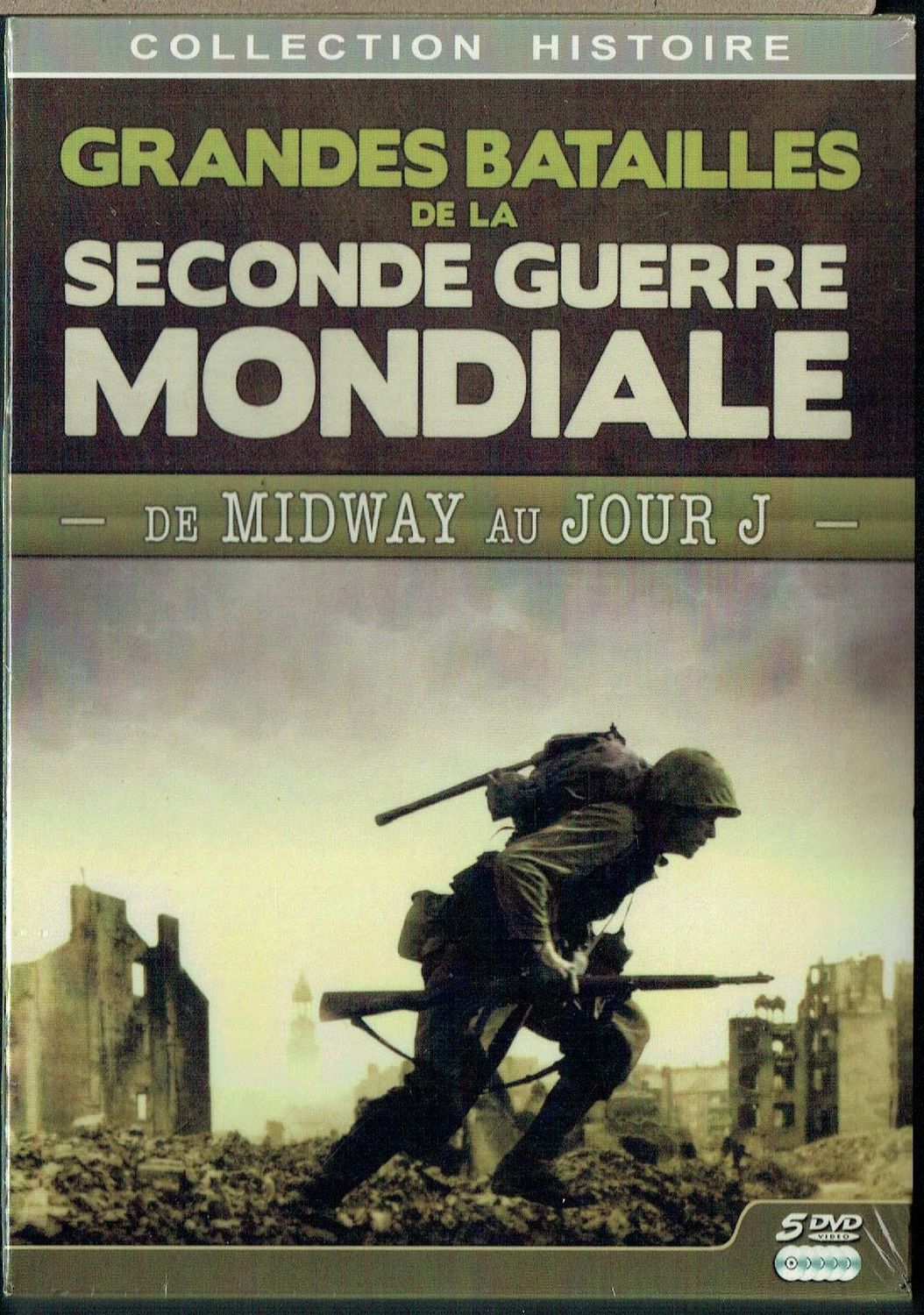 Collection Histoire, "Grandes Batailles de la Second Guerre Mondiale", De Midway au Jour J, Découvrez ces Rétrospective Complète des Grandes Batailles sur 5 DVD...