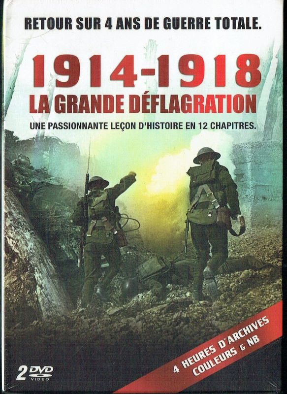 Collection Collector, "1914-1918 La Grande Déflagration", 4 Heures d'Archives en Couleurs & NB, une Passionnante Leçon d'Histoire en 12 Chapitres... sur 2 DVD