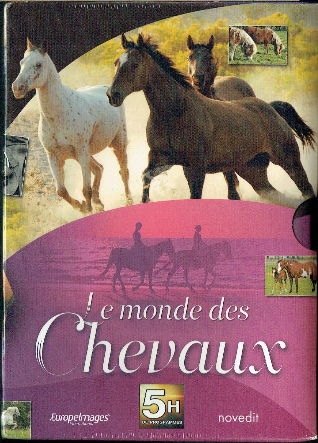 Coffret Collector, "Le Monde des Chevaux", ... Allez à la découverte du Cheval, via les Cow-Boy, le cheval Andalou, d'Argentine et le Cheval de Course... sur 5 DVD