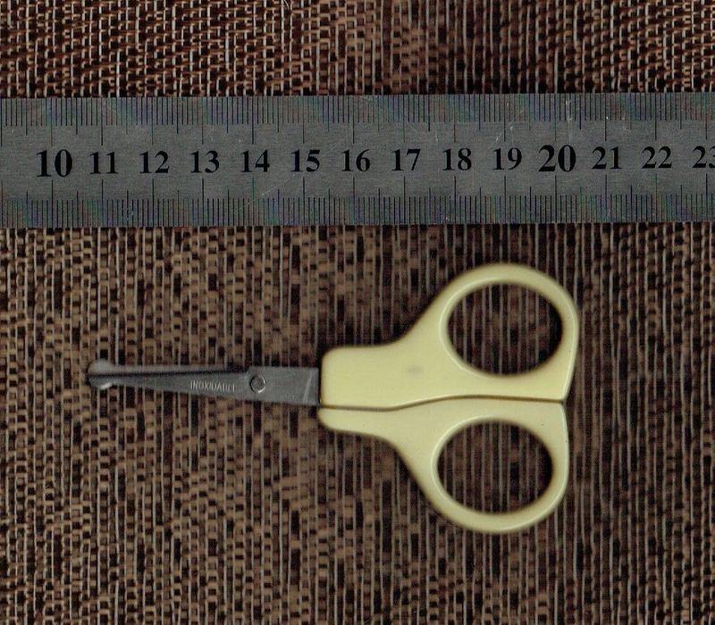 Paire de Ciseaux Ronds pour Enfants, Pointes Arrondies de Couleurs Orange avec Pointe Arrondie Anti-Pincement pour enfants et Bébés...