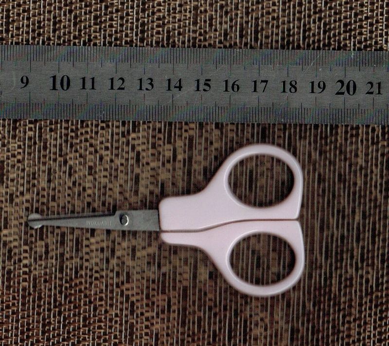 Paire de Ciseaux Ronds pour Enfants, Pointes Arrondies de Couleurs Rose, avec Pointe Arrondie Anti-Pincement pour enfants et Bébés...