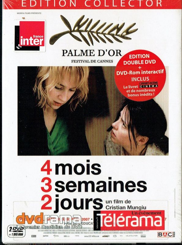 Coffret Édition Collector, "4 Mois, 3 Semaines 2 Jours", 1987 En Roumanie Ottila et Gabita est Enceinte, cité Universitaire, l'Avortement... 2 DVD