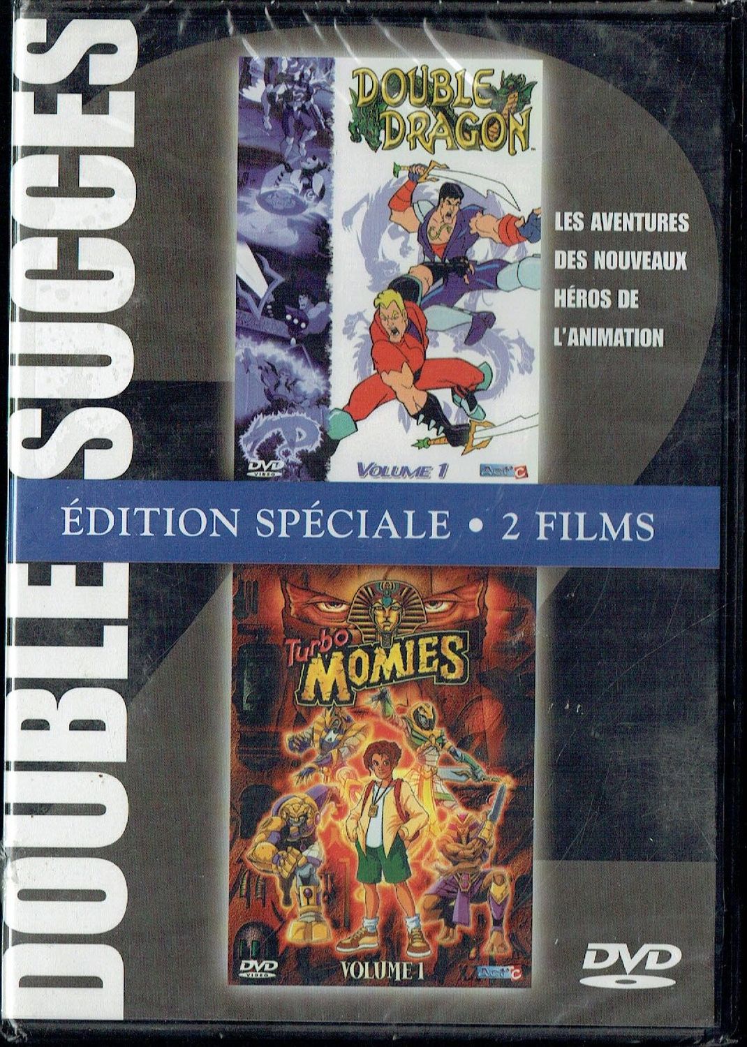 Film d'Animation Film d'Animation "Double Succès", Volume 1 avec "Double Dragon" et "Turbo Momies" sur 1 DVD