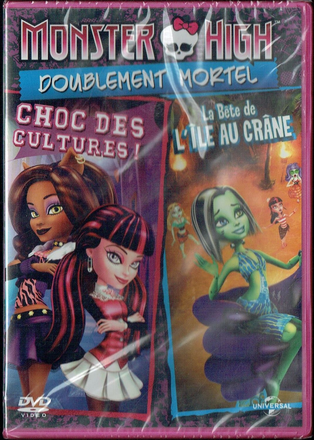 Monster High, Doublement Mortel, Monster High, Doublement Mortel, "Choc des Cultures" & "La Bête de l'Île au Crâne", Deux Films Monstrueusement Mortels, Deux Nouvelles Aventures, aussi Effrayantes que Monstrueuses... DVD