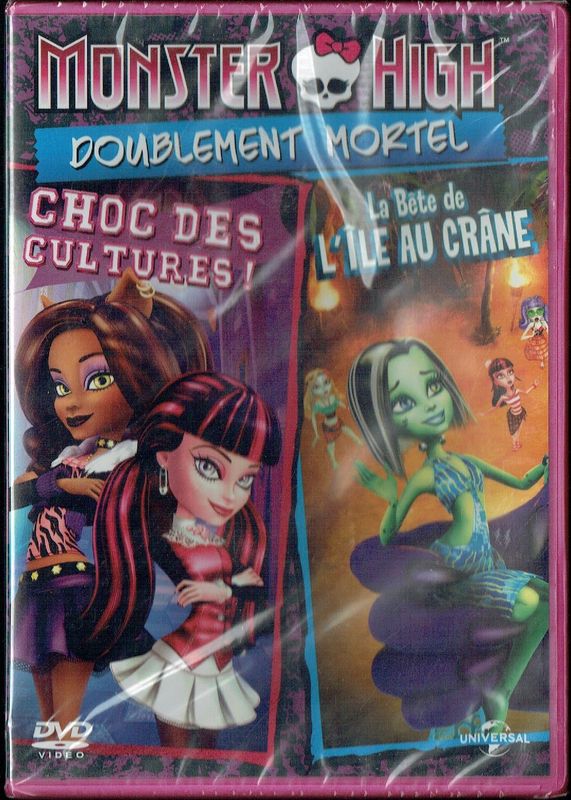 Monster High, Doublement Mortel, Monster High, Doublement Mortel, "Choc des Cultures" & "La Bête de l'Île au Crâne", Deux Films Monstrueusement Mortels, Deux Nouvelles Aventures, aussi Effrayantes que Monstrueuses... DVD