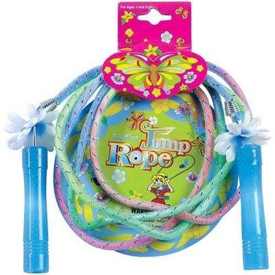 Corde à Sauter Fleur Bleu Violet Rose - Longueur 1.75 m