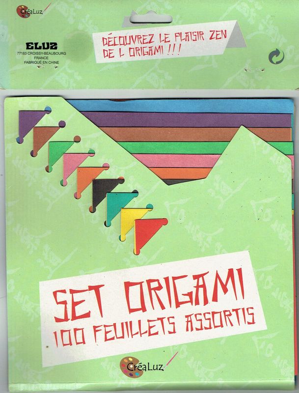 Kit de 100 Feuilles Papiers Carré pour Création "Origami", Multiples Couleurs, de Format Maxi de 20 x 20 cm au Mini 11 x 11 cm,