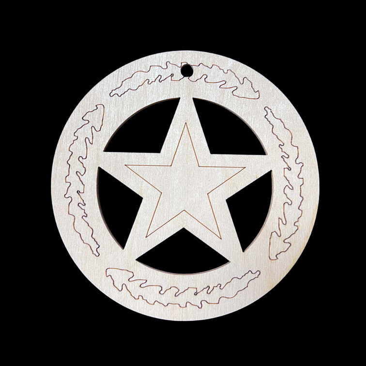 Christmas Wreath with Star Ornaments