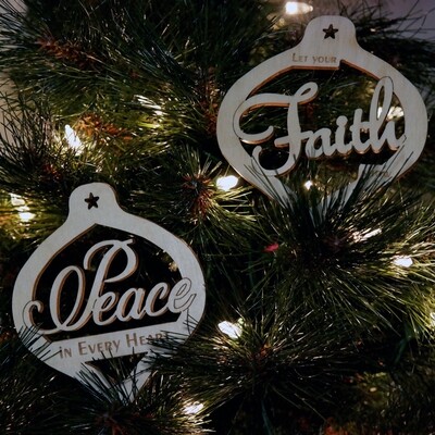 Words of Christmas Ornaments