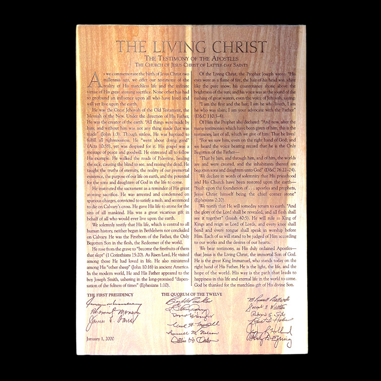 The Living Christ Plaque