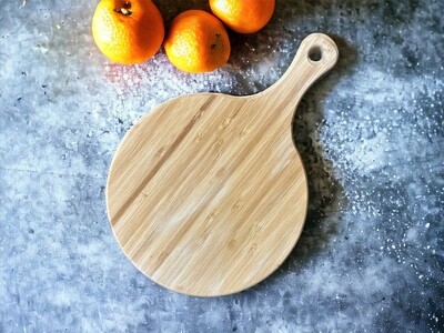 Round Bamboo Board w/Engraving
