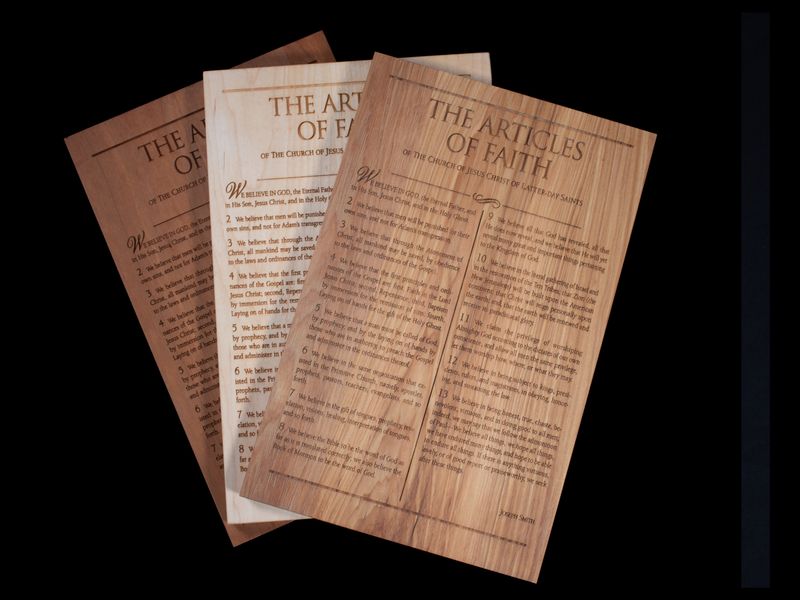 The Articles Of Faith Plaque