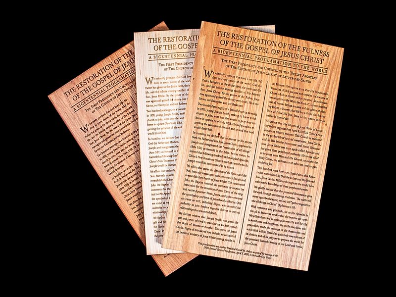 The Restoration Plaque