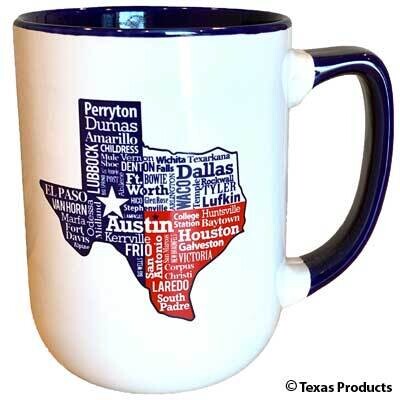 Blue Handle Texas Mug K2114