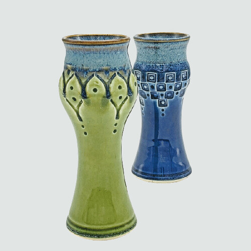 Small Amphora Vase with Half Pattern