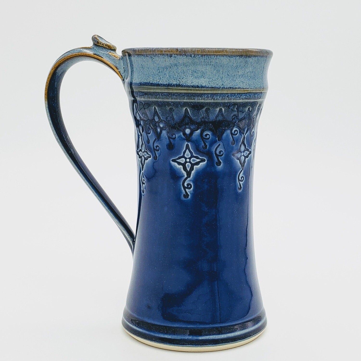 12oz Mug with Pattern, Color: Blue