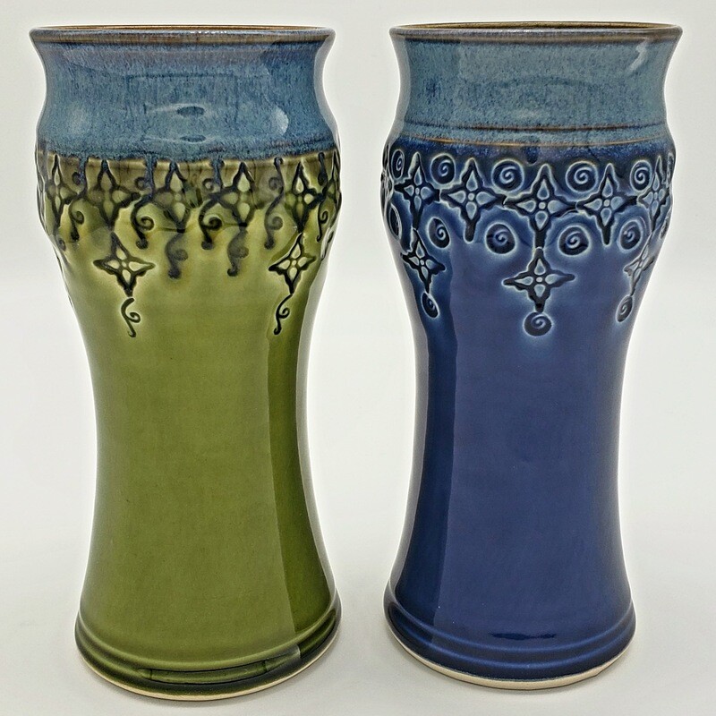 Medium Amphora Vase with Half Pattern