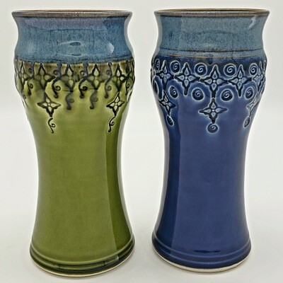 Medium Amphora Vase with Half Pattern