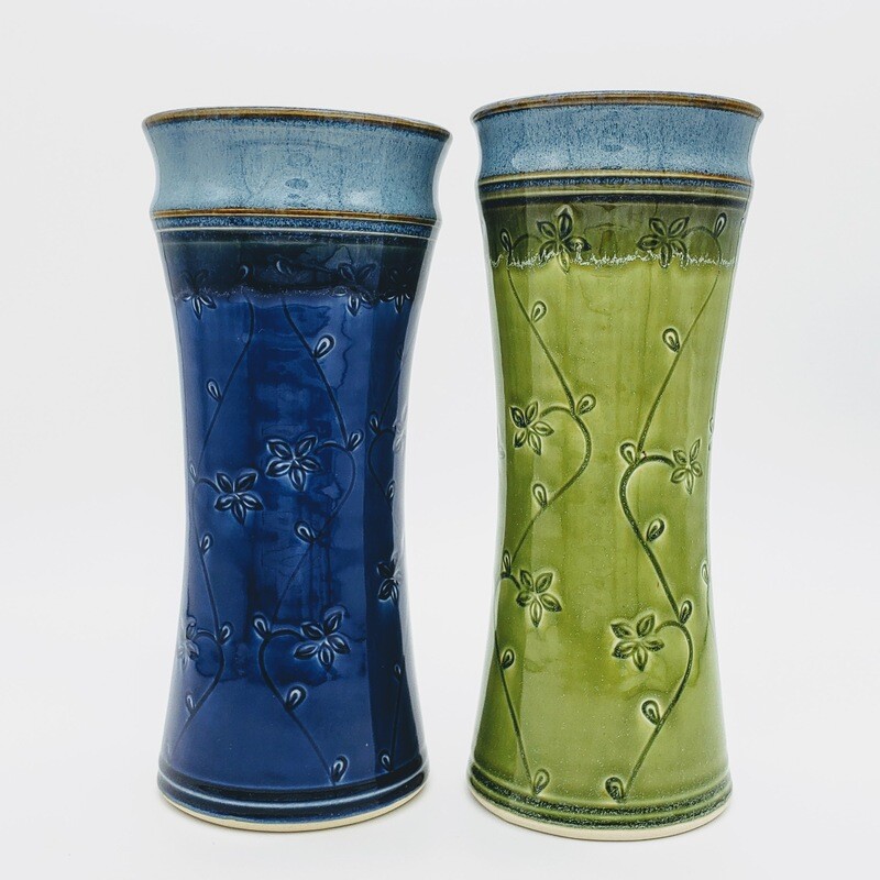 Large Amphora Vase with Flowers