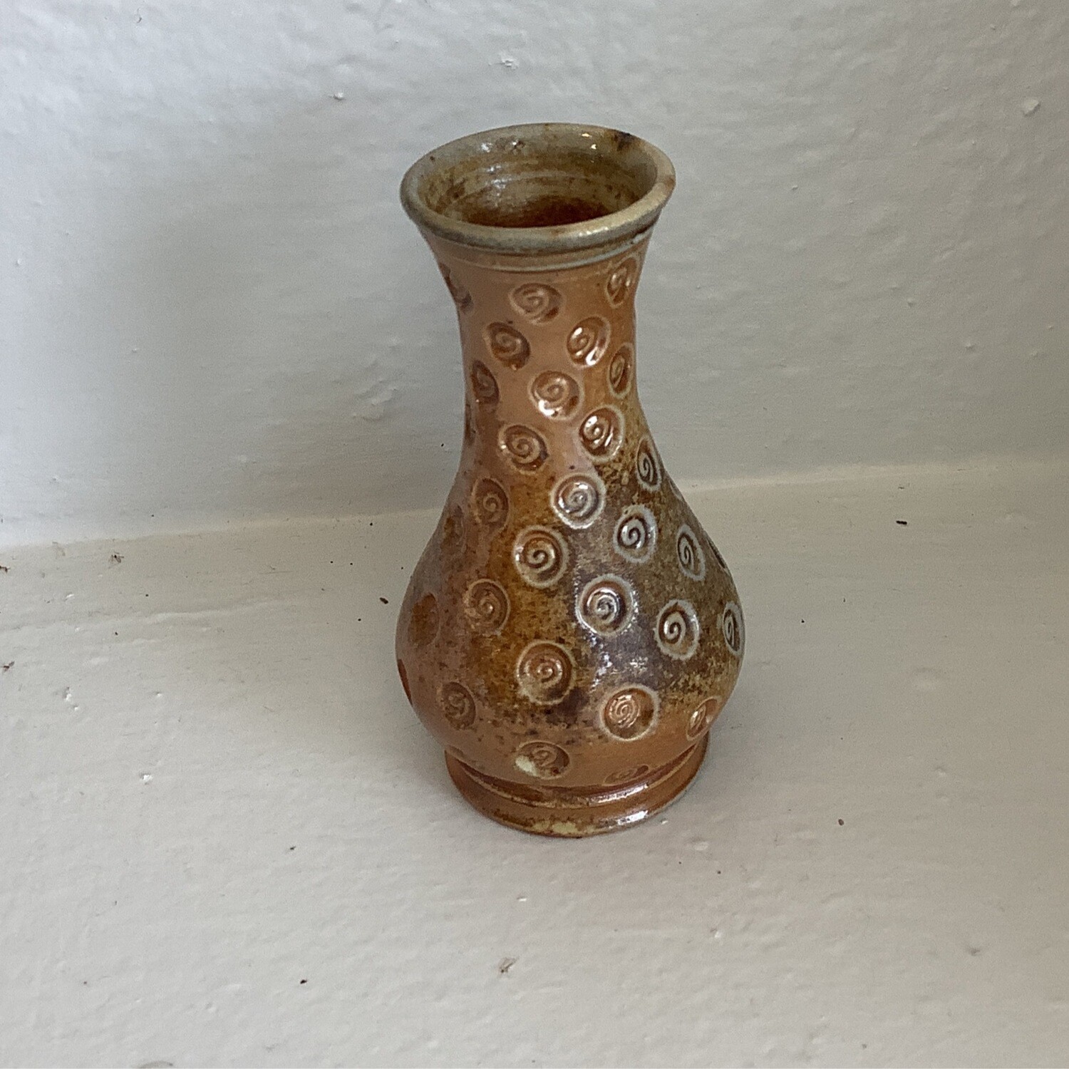 Small wood fire vase