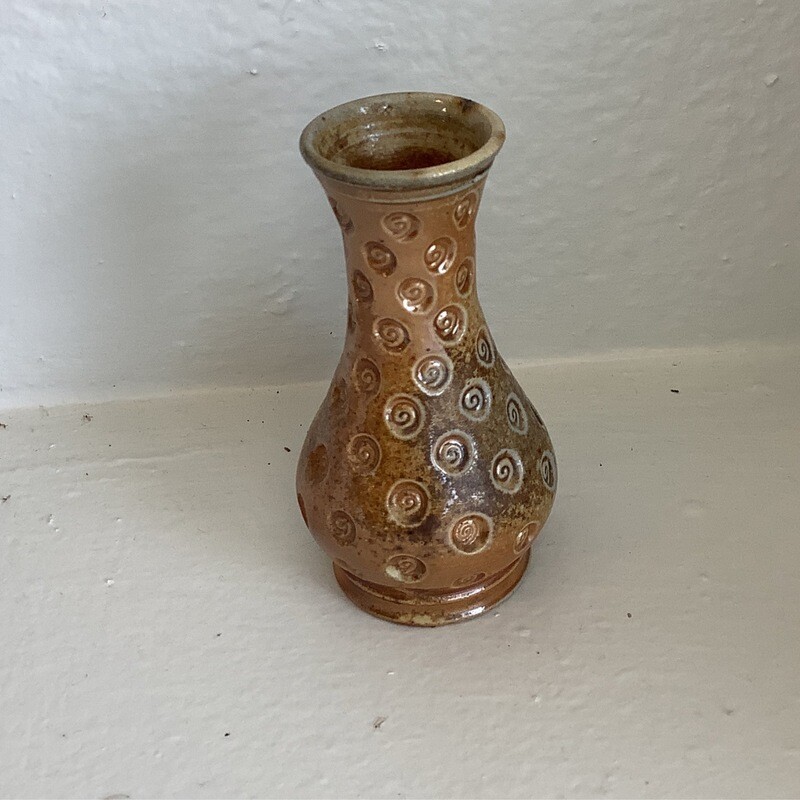 Small wood fire vase
