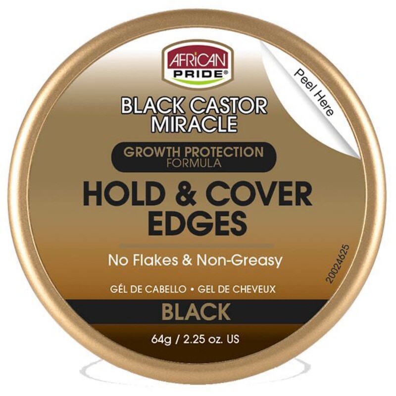 AFRICAN PRIDE BLACK CASTOR HOLD/COVER EDGES 2.25oz