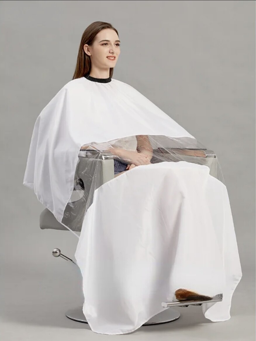 Stylist Cape - White w/Window