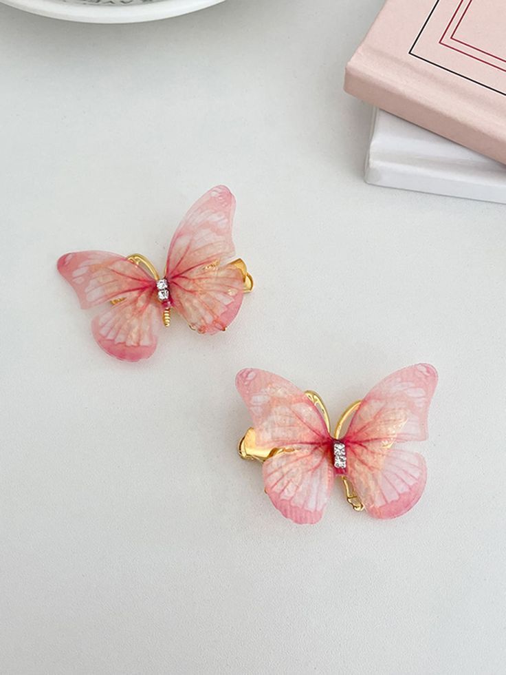 Hair Clip - Butterfly - Pink