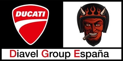 Bandera Diavel Group España + Ducati