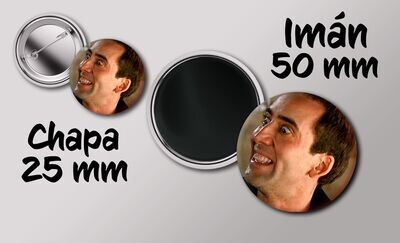 Pack Chapa e Imán Nicolas Cage
