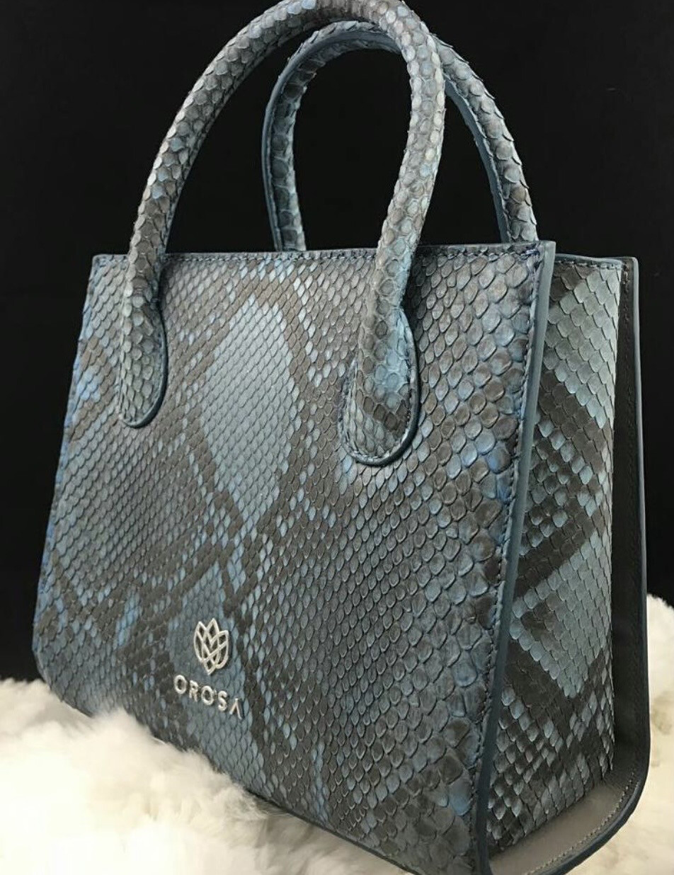 Twig Tote - Blue Python