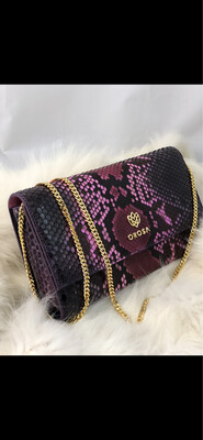 Bloom Clutch - Multi Purple Python