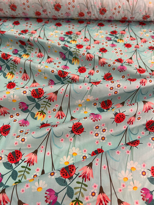 Tana Lawn Cotton Fabric - Lady Bug 