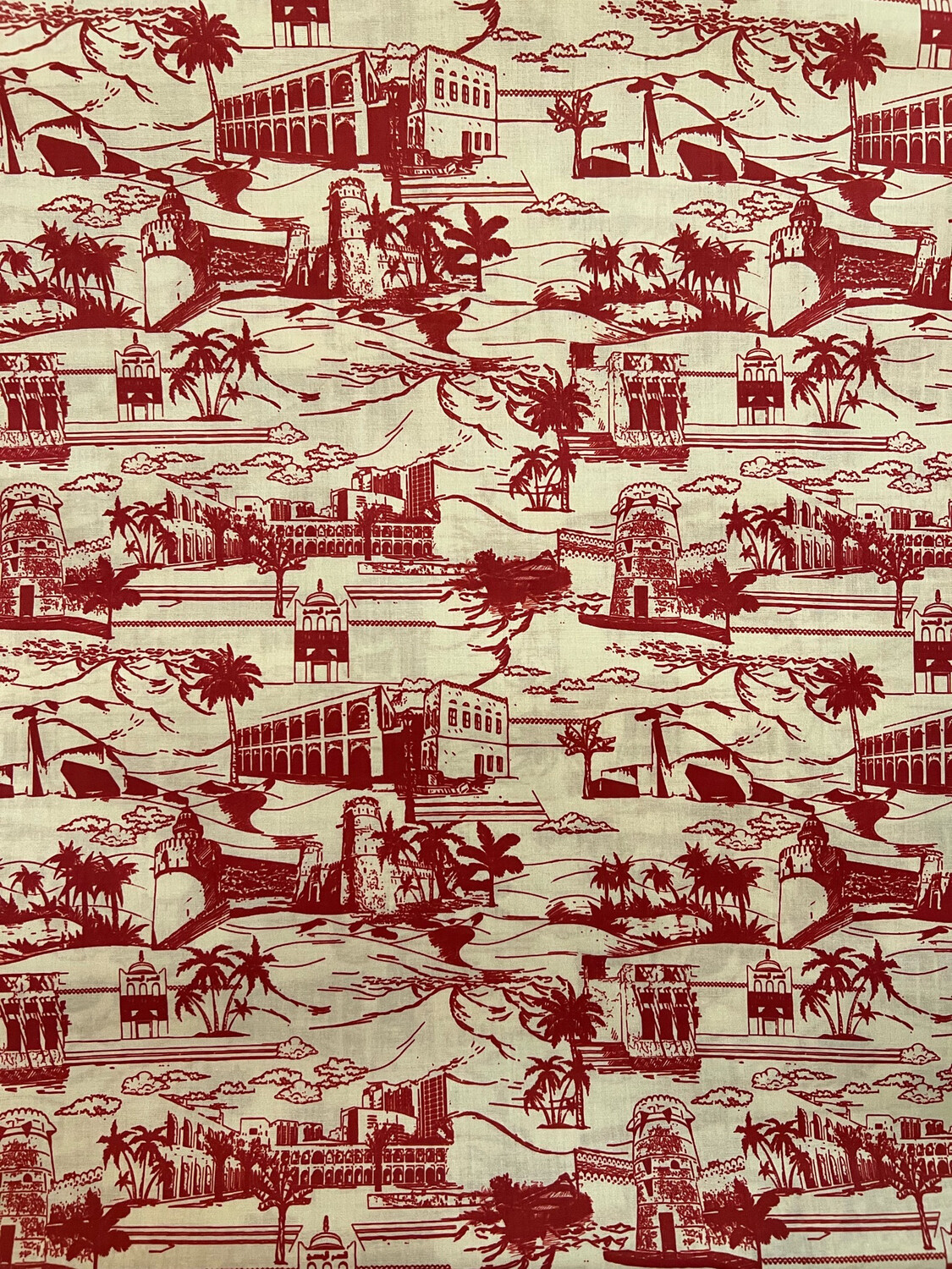 Tana Lawn Cotton- Qasr AlHosn - Red