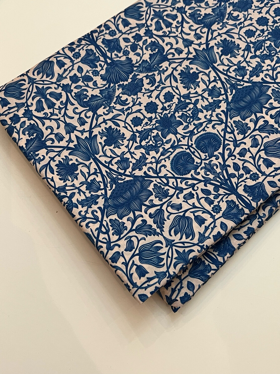 Tana Lawn Cotton Fabric - Navy Tulips