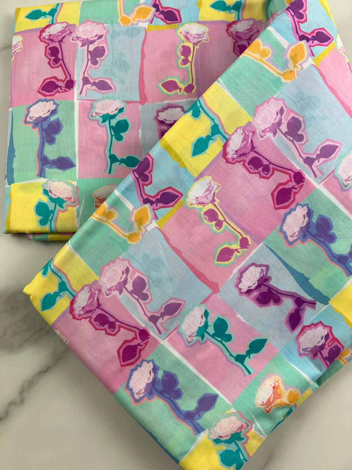 Tana Lawn Fabric - Rose Frame Pastel