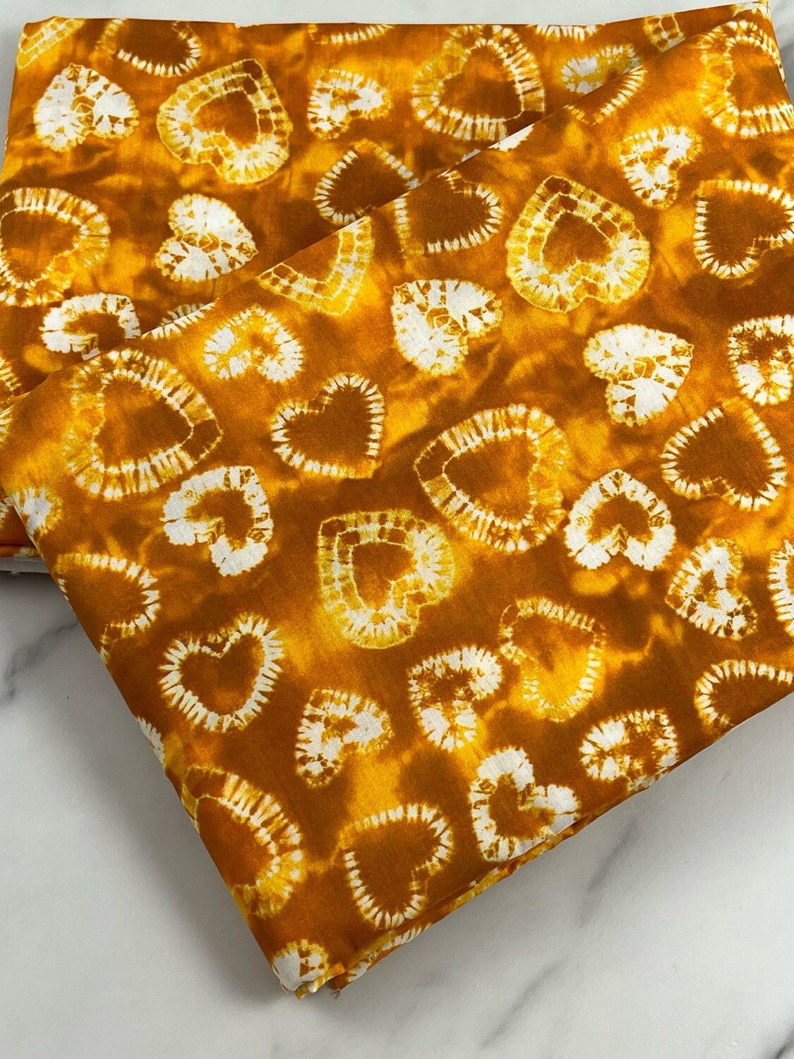 Tana Lawn Cotton Fabric - Crystal Hearts Gold