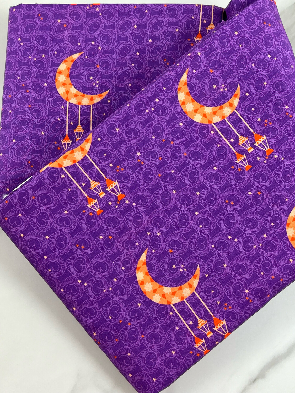 Tana Lawn Cotton Fabric - Crescents Hearts