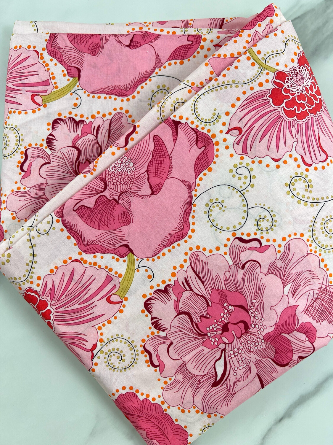 Tana Lawn Cotton Fabric - Peony Pink