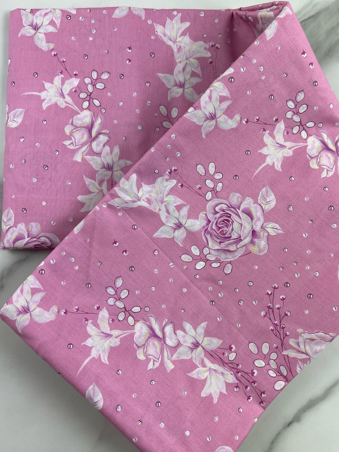 Tana Lawn Cotton Fabric - Rose Pink