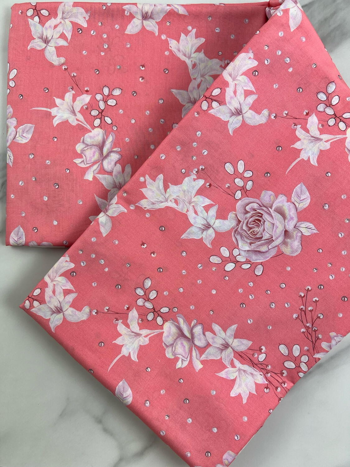 Tana Lawn Cotton Fabric - Rose Peach