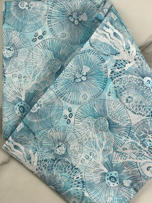 Tana Lawn Cotton Fabric - Sea Blue Tana Lawn Cotton Fabric - Sea Blue