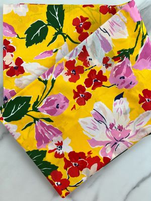 Tana Lawn Cotton - Fresh Yellow Floral Tana Lawn Cotton - Fresh Yellow Floral