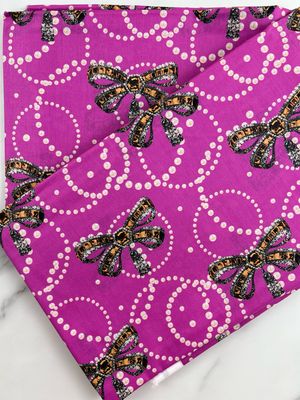 Tana Lawn Cotton - Bow Pearls Pink Tana Lawn Cotton - Bow Pearls Pink