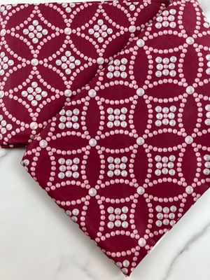 Tana Lawn Cotton - Pearls Chain Cherry Tana Lawn Cotton - Pearls Chain Cherry