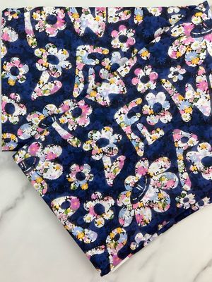 Tana Lawn Cotton - Flower Power Navy