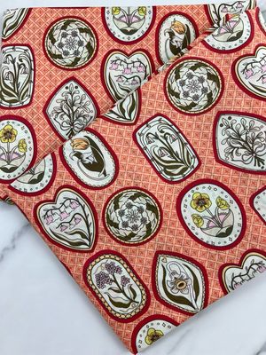 Tana Lawn Cotton Fabric - Flower Frame Shapes Tana Lawn Cotton Fabric - Flower Frame Shapes