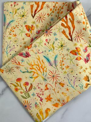 Cotton Tana Lawn Fabric - Sea Secrets Yellow