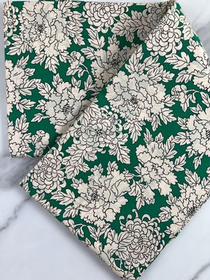 Cotton Tana Lawn Fabric - Greenish Flower